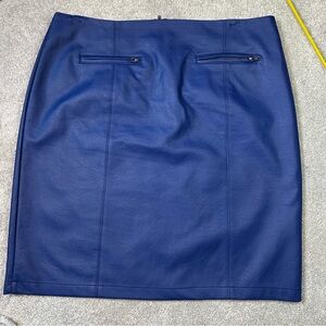 Dennis Basso Navy Pencil Skirt